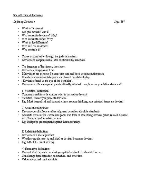 SOC212H1 Lecture Notes - Labeling Theory, Rationality, Individualism thumbnail