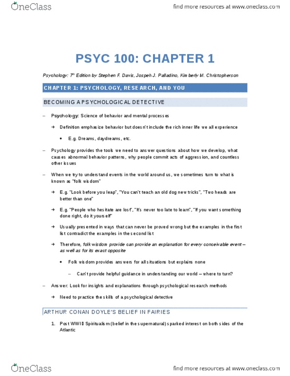 PSYC 100 Chapter Notes - Chapter 1: Scatter Plot, World War I, Consumer Behaviour thumbnail