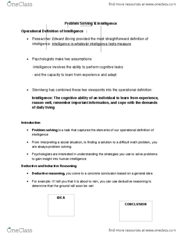 PSYCH 1X03 Lecture Notes - Lecture 1: Egocentrism, Flynn Effect, David Wechsler thumbnail