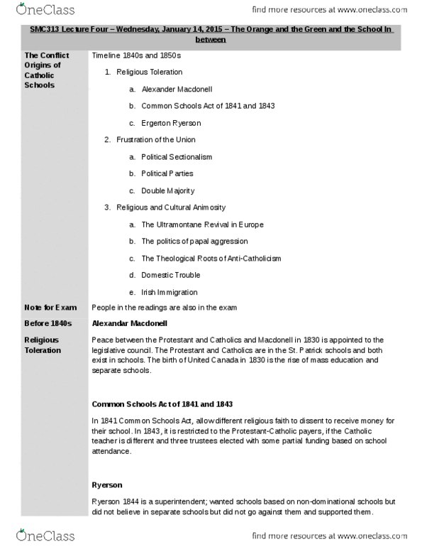 SMC313H1 Lecture Notes - Lecture 4: Absolution, Oxford Movement, Purgatory thumbnail