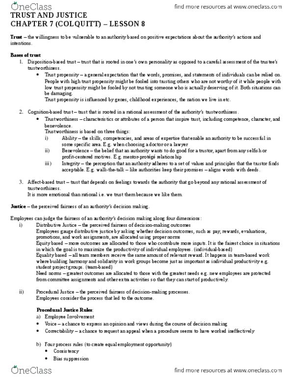 ADMS 2400 Lecture Notes - Lecture 8: Distributive Justice thumbnail