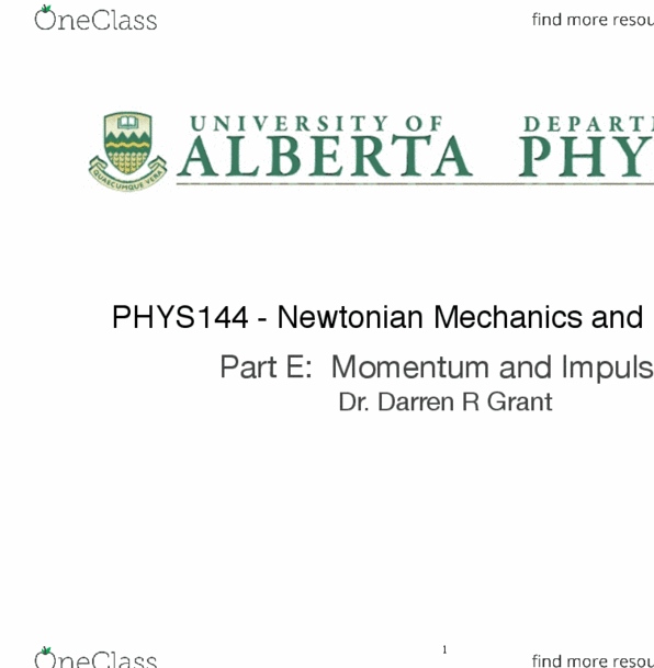 PHYS144 Chapter 5: phys144_partE_Momentum.pdf thumbnail