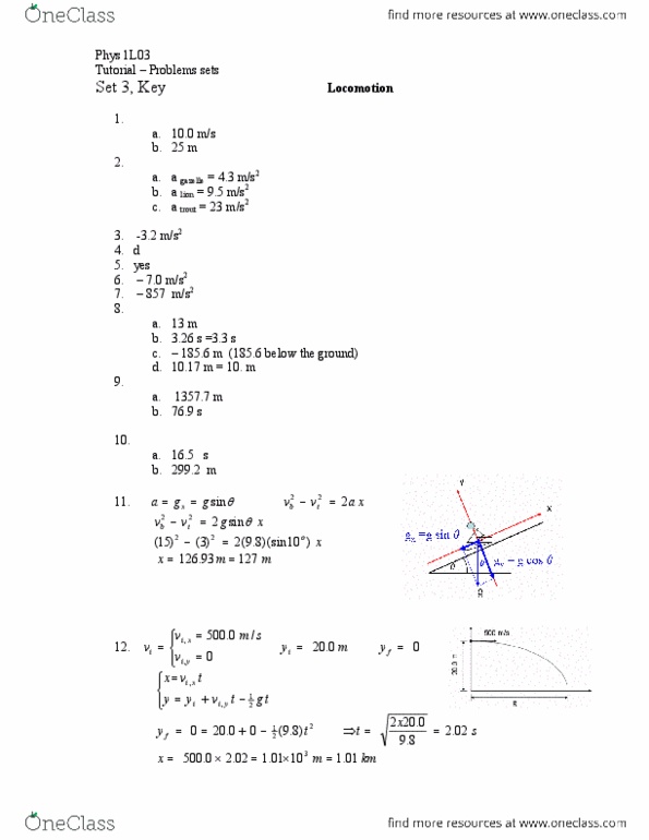 PHYSICS 1L03 Lecture 3: Set3-Key.pdf thumbnail