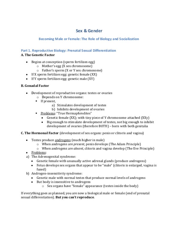 Psychology 2035A/B Lecture : Sex & Gender thumbnail