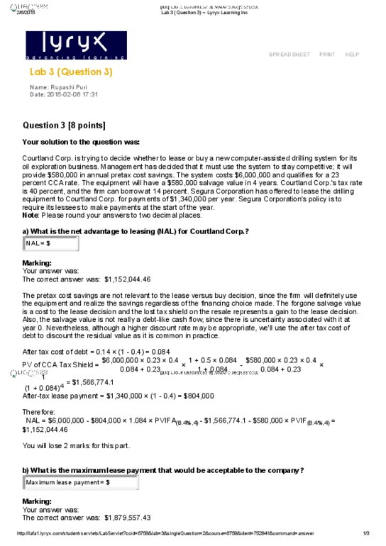 FIN 401 Lecture 3: Lab 3 (Question 3) ~ Lyryx Learning Inc.pdf thumbnail
