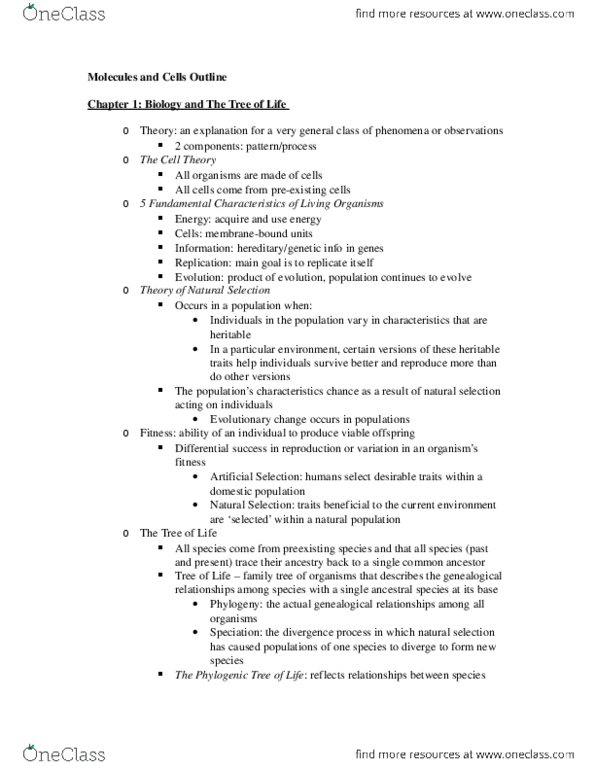 BIOL2010 Chapter Notes - Chapter all: Hydrolysis, Cytosine, Cytoskeleton thumbnail