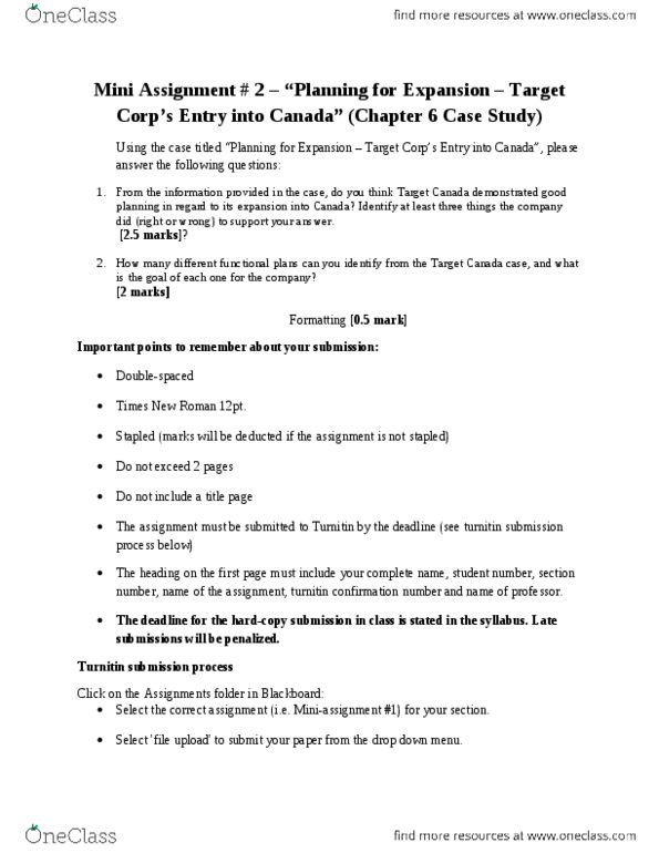 GMS 200 Lecture Notes - Lecture 8: Turnitin, Times New Roman, Target Canada thumbnail