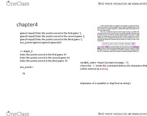 CPS 118 Chapter Notes - Chapter 4-6: Trimethylgallium, Lux, Negative Number thumbnail