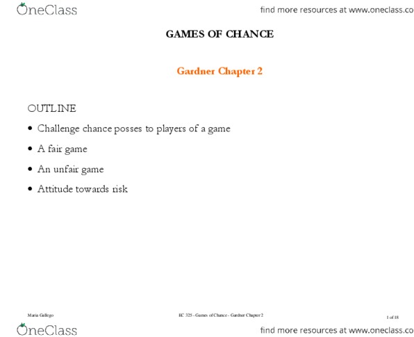 ECON 3M03 Lecture Notes - Lecture 3: Solved Game, Expected Utility Hypothesis, Utility thumbnail