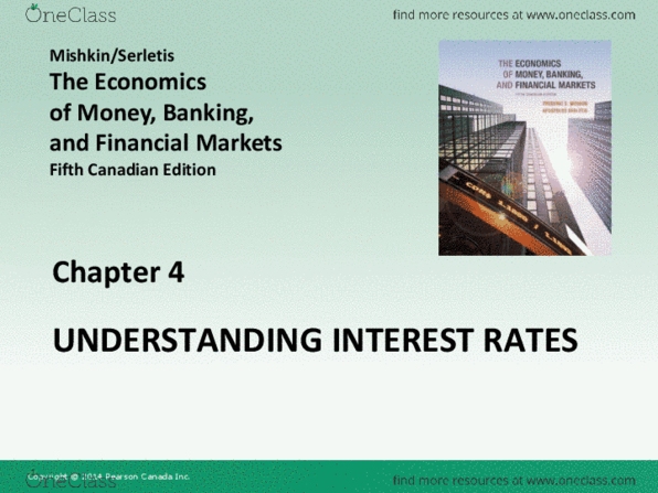 ECON 3K03 Lecture Notes - Lecture 4: Ex-Ante, Pearson Education, Real Interest Rate thumbnail