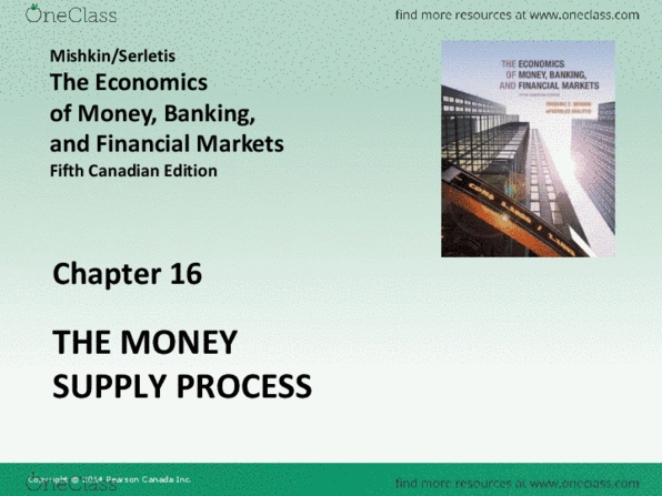 ECON 3K03 Lecture Notes - Lecture 16: Anna Schwartz, Money Multiplier, Open Market Operation thumbnail