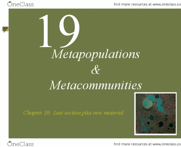 CLAB20H3 Lecture Notes - Lecture 19: Ilkka Hanski, Patch Dynamics, Northern Spotted Owl thumbnail