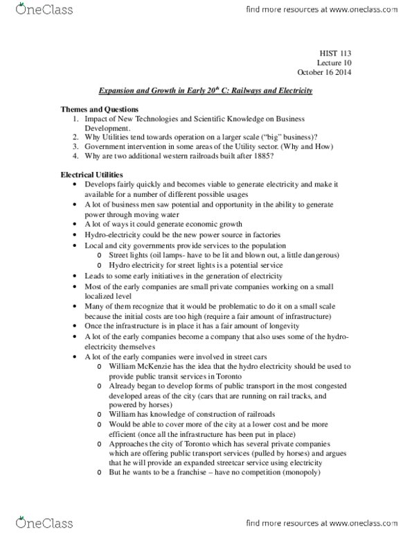 HIST113 Lecture Notes - Lecture 10: Teck Resources thumbnail