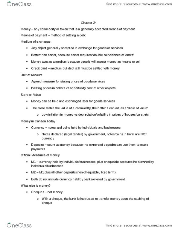 Economics 1022A/B Chapter Notes - Chapter 24: Free Variables And Bound Variables, Real Interest Rate, Economic Equilibrium thumbnail