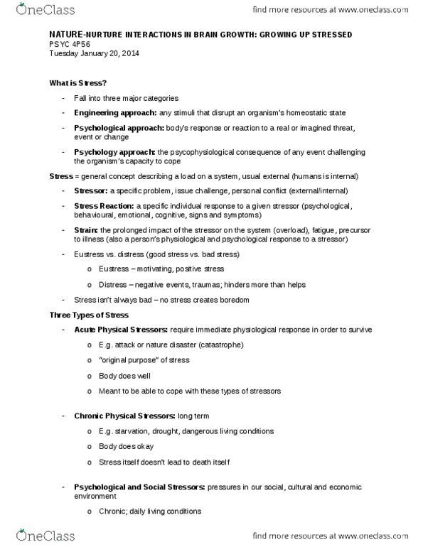 PSYC 4P56 Lecture Notes - Lecture 3: Monoamine Oxidase A, Microcephaly, Birth Weight thumbnail