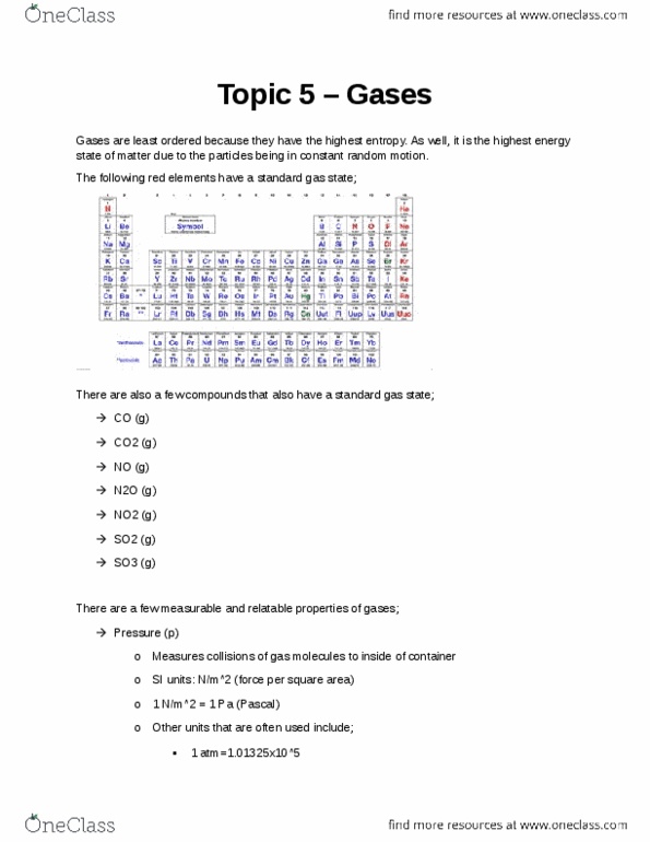 CHEM 1001 Lecture Notes - Lecture 5: Real Gas, Mole Fraction, Molar Volume thumbnail