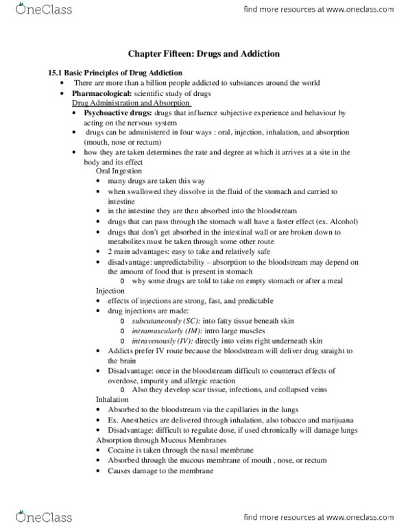 PSY290H1 Chapter Notes - Chapter 9: Olfactory Tubercle, Headache, Amygdala thumbnail