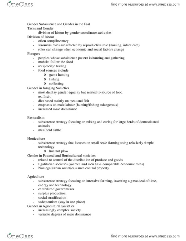 ANTHROP 1AA3 Lecture Notes - Lecture 1: Pastoralism thumbnail