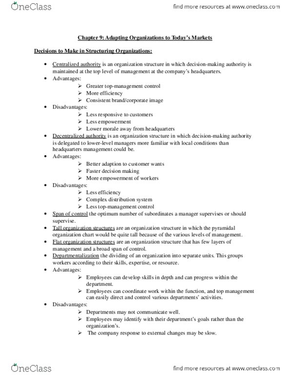 BUSI 1800 Chapter Notes - Chapter 9: Total Quality Management thumbnail