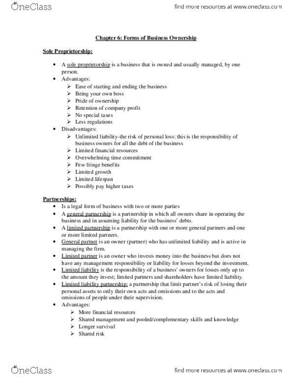 BUSI 1800 Chapter 6: Forms of Business.docx thumbnail