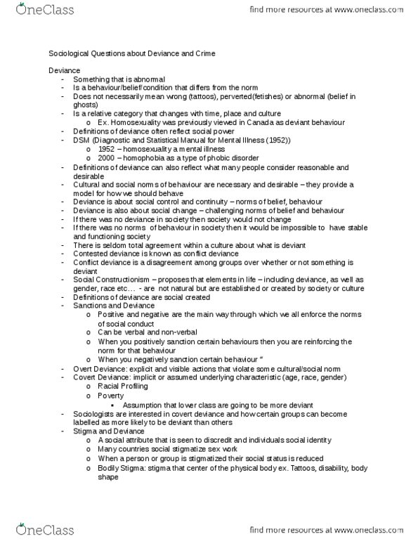 SOC 1101 Lecture Notes - Lecture 16: Embezzlement, Insider Trading, Anomie thumbnail