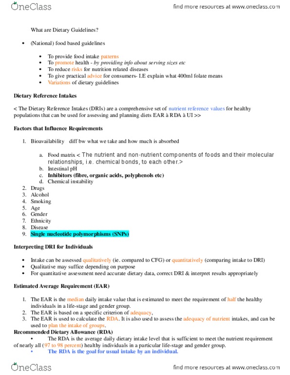 FNN 200 Lecture Notes - Lecture 5: Glycated Hemoglobin, Raffinose, Alanine thumbnail