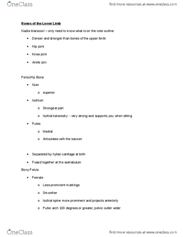 ANAT 101 Lecture Notes - Lecture 9: Interosseous Membrane, Malleolus, Tibula thumbnail