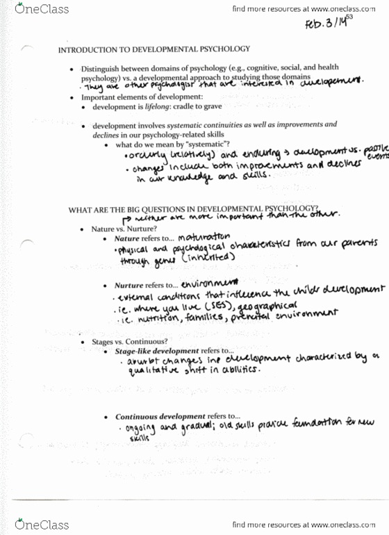 PSYC 1F25 Lecture Notes - Lecture 5: Object Permanence, Jean Piaget, Vale Limited thumbnail