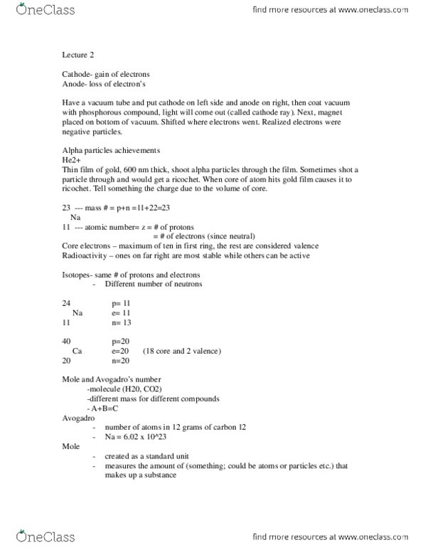 CAS CH 131 Lecture Notes - Lecture 2: Strong Electrolyte thumbnail