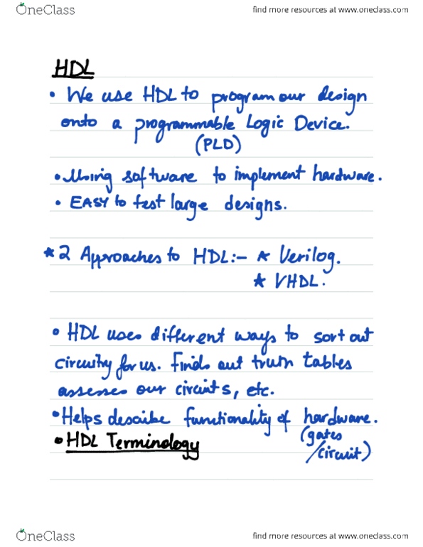 COMPENG 2DI4 Lecture Notes - Lecture 15: Hardware Description Language, Verilog, Programmable Logic Device thumbnail