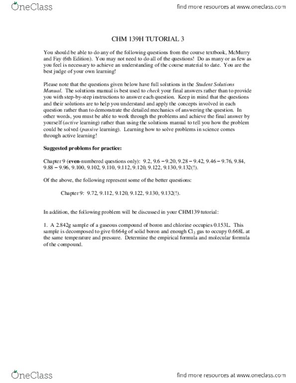 CHM135H1 Lecture Notes - Lecture 3: Chemical Formula, Gallium, Boron thumbnail