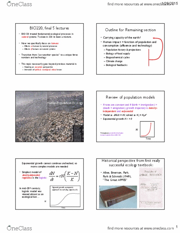 BIO220H1 Lecture Notes - Lecture 7: Population Momentum, Thomas Robert Malthus, Carrying Capacity thumbnail