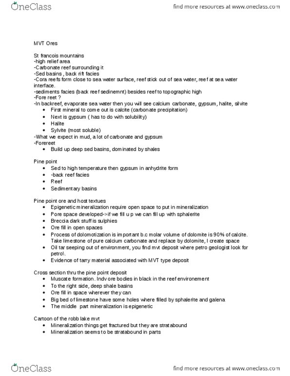 EPSC 445 Lecture Notes - Lecture 5: Gypsum, Sylvite, Molar Volume thumbnail