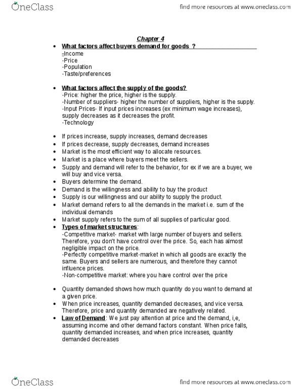 ECN 104 Lecture Notes - Lecture 3: Economic Equilibrium, Equilibrium Point, Demand Curve thumbnail