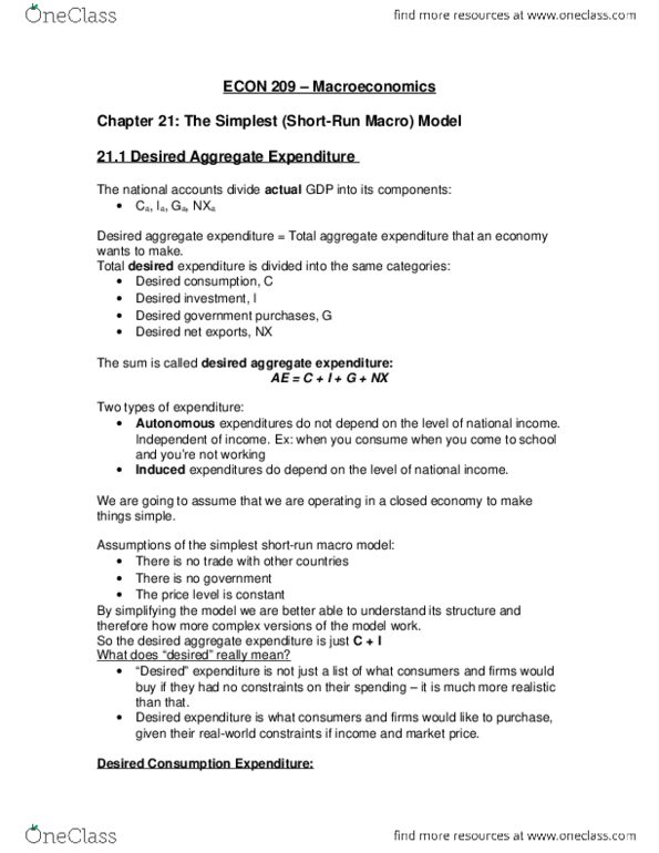 ECON 209 Lecture Notes - Lecture 5: Opportunity Cost, Real Interest Rate, Interest Rate thumbnail