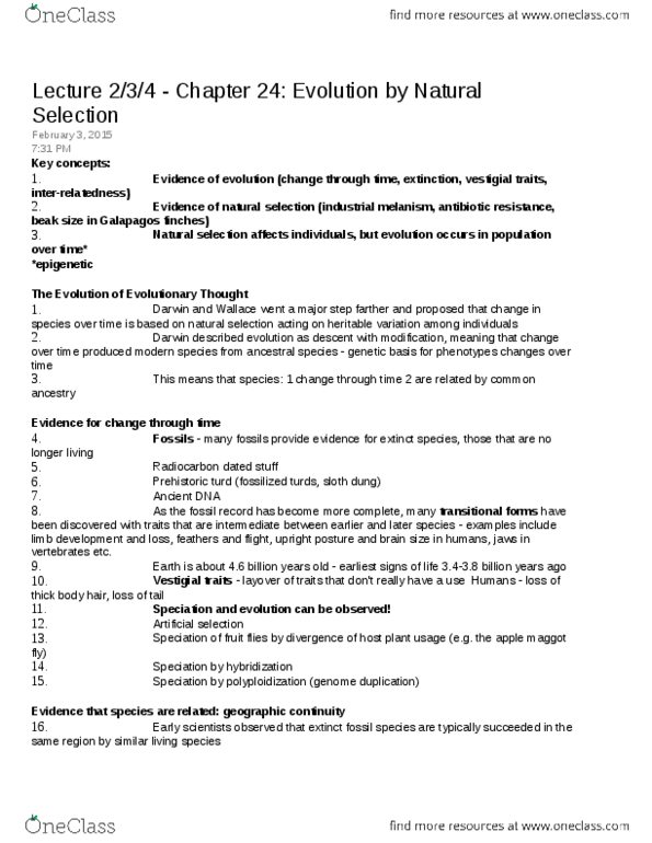 BIOLOGY 1M03 Lecture Notes - Lecture 2: In Situ Hybridization, Wild Type, Radiocarbon Dating thumbnail