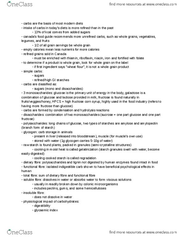 NFS284H1 Lecture Notes - Lecture 8: Brush Border, Amylopectin, Viscosity thumbnail