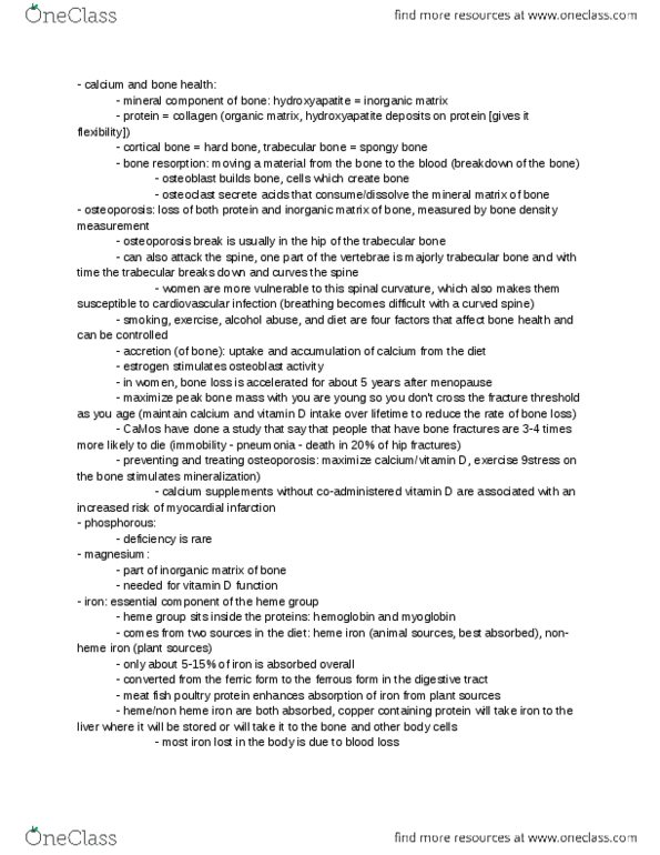 NFS284H1 Lecture Notes - Lecture 15: Osteoporosis, Hip Fracture, Iodised Salt thumbnail