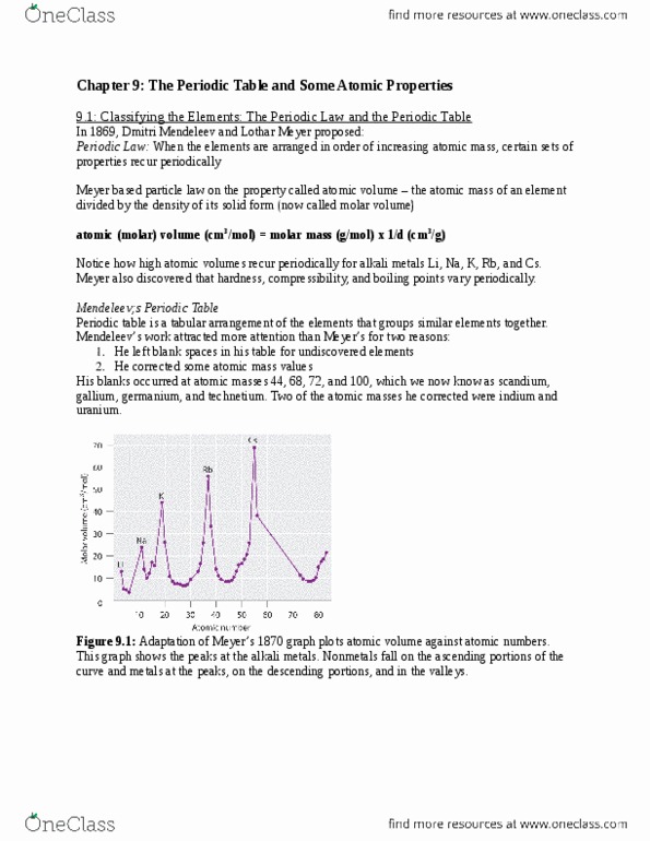CHEM 112 Chapter Notes - Chapter 9.1-9.6: Atomic Number, Radon, Sodium Chloride thumbnail