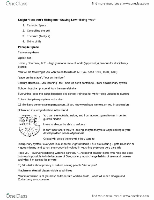 Media, Information and Technoculture 3214F/G Lecture Notes - Lecture 12: List Of Nokia Products, Jeremy Bentham thumbnail