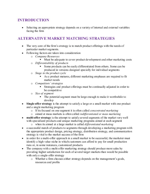 MGMA01H3 Chapter : Marketing - Segmentation thumbnail