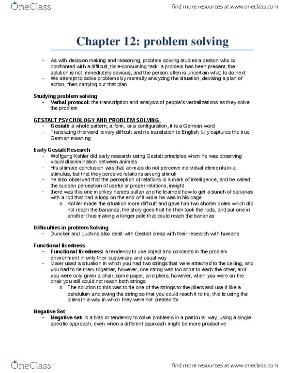 PSY270H5 Chapter Notes - Chapter 12: Prefrontal Cortex, Pliers, British Association For Immediate Care thumbnail