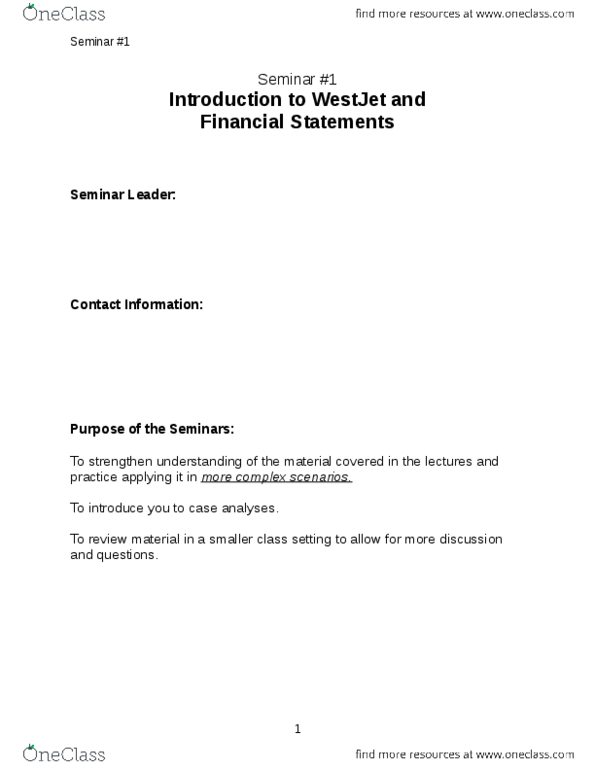 ACCTG311 Lecture Notes - Lecture 2: Retained Earnings, Financial Statement, Air Canada thumbnail