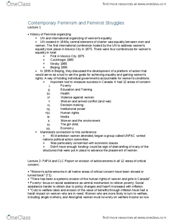 WGS-1232 Lecture Notes - Lecture 4: Decision-Making, Political Action Committee, Occupational Segregation thumbnail