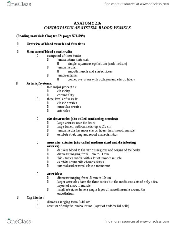 ANAT 215 Lecture Notes - Lecture 7: Kidney, Blood Vessel, Superior Mesenteric Artery thumbnail