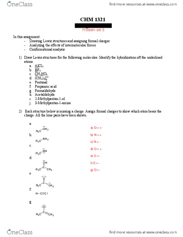 CHM 1321 Lecture Notes - Lecture 3: Hexane, Newman Projection, Lone Pair thumbnail