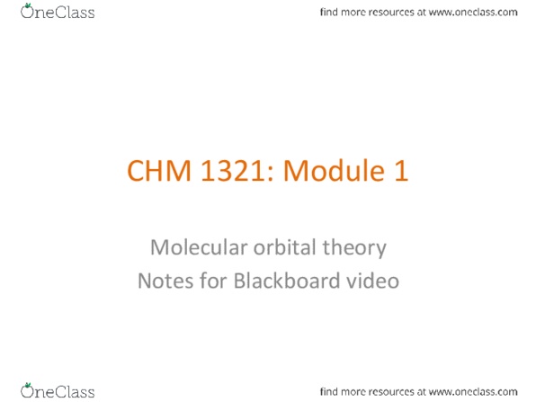 CHM 1321 Lecture Notes - Lecture 2: Formaldehyde, Lone Pair, Orbital Hybridisation thumbnail