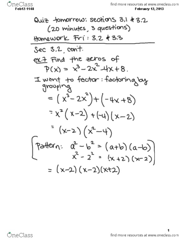 MATH 1148 Lecture 6: Dividing Polynomials thumbnail