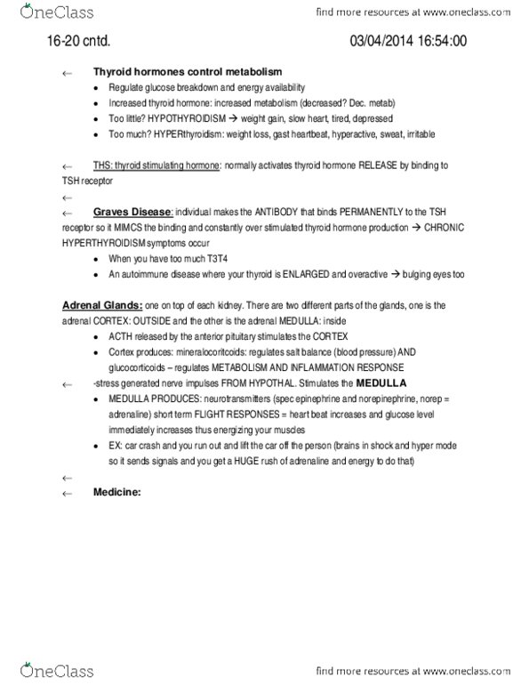 BIOLOGY 1102 Lecture Notes - Lecture 17: Dwarfism, Non-Rapid Eye Movement Sleep, Itch thumbnail