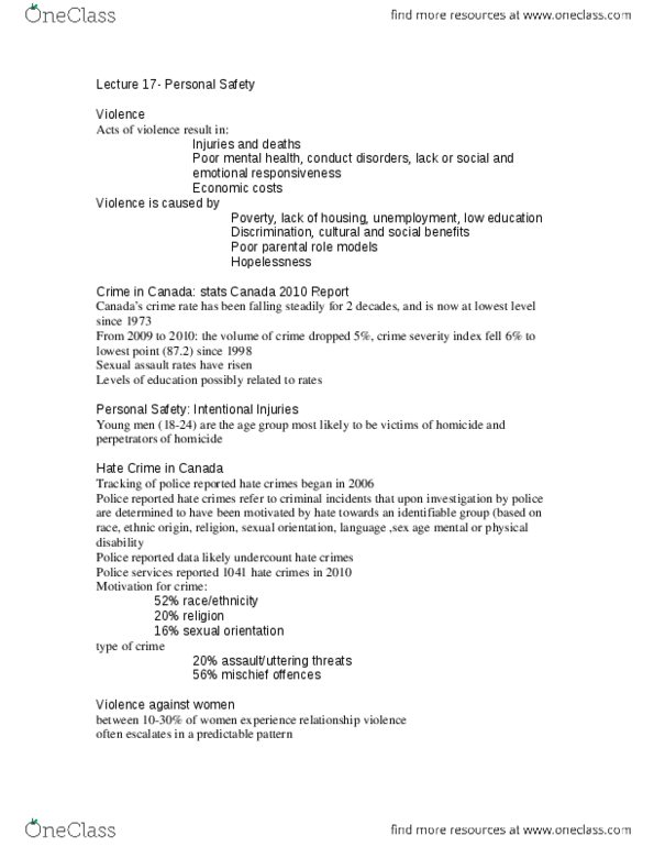 HLSC 1F90 Lecture Notes - Lecture 17: Professional Boundaries thumbnail